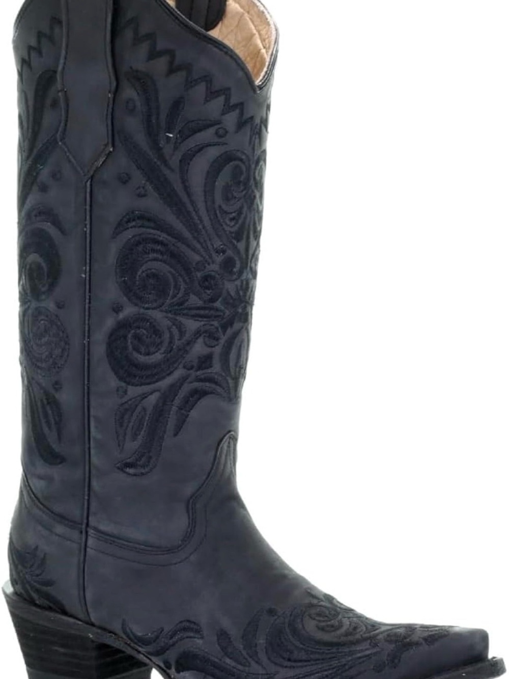 Circle G Women's Black Embroidered Western Heeled Boot